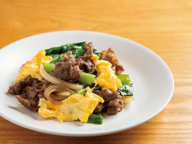 アミノ酸スコア満点の牛肉で代謝をアップ！寒さに負けないカラダを作る【牛肉と小松菜のオイスターソース炒め】